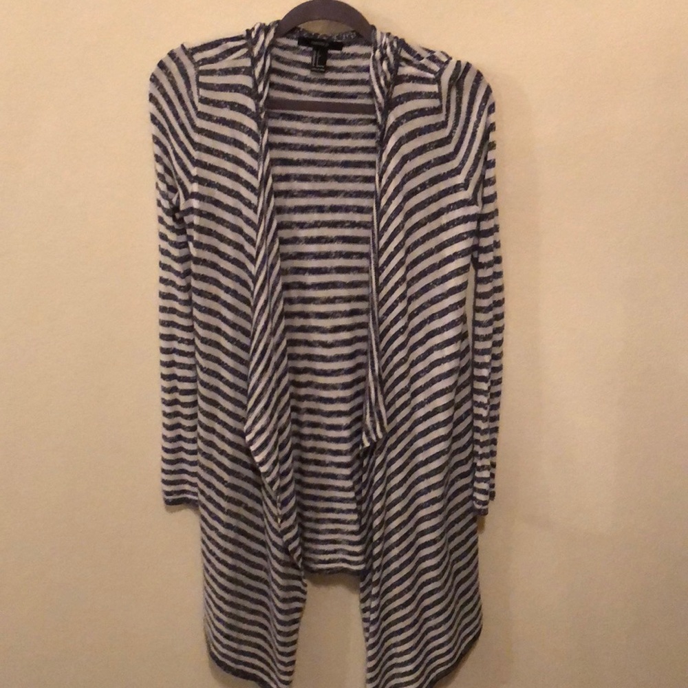 Striped cardigan.